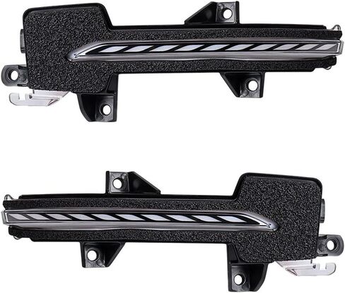 Compatible with Honda Accord 2018-2022 Amber Full LED Strip Sequential Flash Side Wing Mirror LED Dynamic Turn Signal Light Fits OE 34350TVAA01 34300TVAA01 (Smoke Lens, Honda Accord 2018-2022) in Kuwait