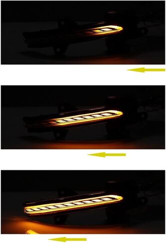 Compatible with Honda Accord 2018-2022 Amber Full LED Strip Sequential Flash Side Wing Mirror LED Dynamic Turn Signal Light Fits OE 34350TVAA01 34300TVAA01 (Smoke Lens, Honda Accord 2018-2022) in Kuwait