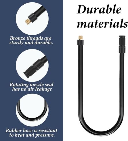 Universal Tire Inflator Hose Extension Tube Brass Screw Thread Tire Inflator Extension Tube, 19.69 inch Air Pump Hose Adapter Suit for Car, Motorcycle, E-Bike, Hoses Quick Turn Inflation Attachments in Saudi Arabia
