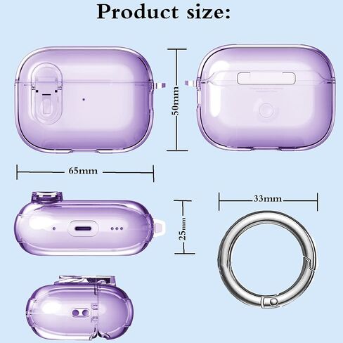 for Airpods Pro 2/1 Gen Case Cover with Lock (2019/2022/2023), Clear Locking Case for Airpod Pro 2nd/1st Generation Shockproof Protective Cover Skin for Apple iPod Pro - Black in Kuwait