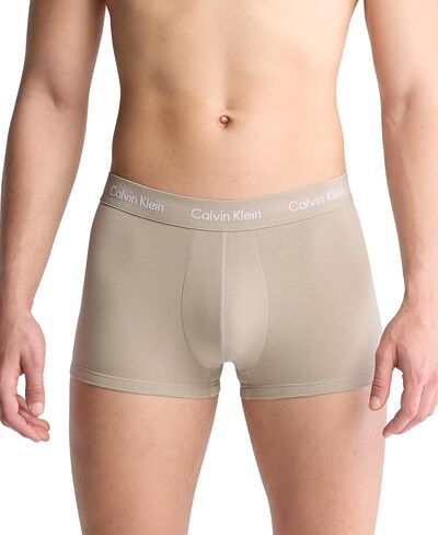 سروال رجالي من Calvin Klein مصنوع من القطن القابل للتمدد مكون من 3 قطع منخفضة الارتفاع، أرجواني فوس/أزرق مارين/كوبية أزرق، مقاس XL in Saudi Arabia