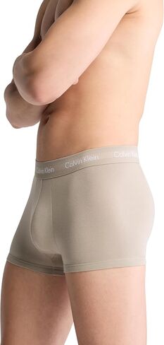 سروال رجالي من Calvin Klein مصنوع من القطن القابل للتمدد مكون من 3 قطع منخفضة الارتفاع، أرجواني فوس/أزرق مارين/كوبية أزرق، مقاس XL in Saudi Arabia