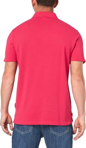 Armani Exchange Men's Regular Fit Solid Colored Sun Washed Pique Polo in Saudi Arabia