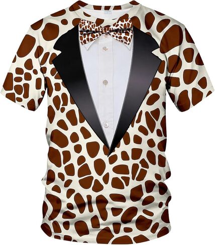 Funny Tuxedo Graphic T-Shirt Novelty Short Sleeve Crewneck Shirt in Saudi Arabia
