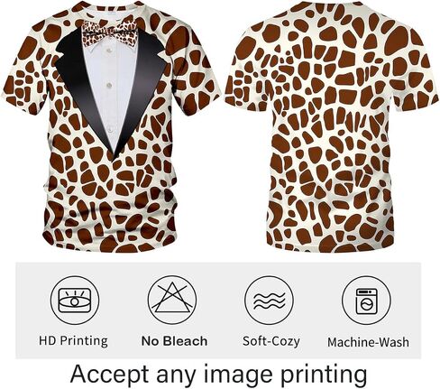 Funny Tuxedo Graphic T-Shirt Novelty Short Sleeve Crewneck Shirt in Saudi Arabia