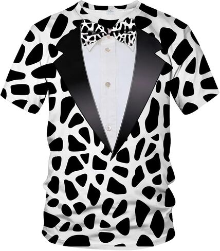Funny Tuxedo Graphic T-Shirt Novelty Short Sleeve Crewneck Shirt in Saudi Arabia