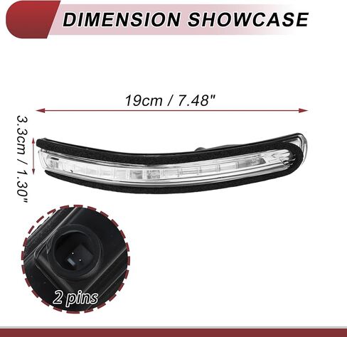 1 Pc Car Mirror Turn Signal Light for KIA Rio Pride 2012-2016 Right No.876241W000 Black Clear Plastic in Saudi Arabia