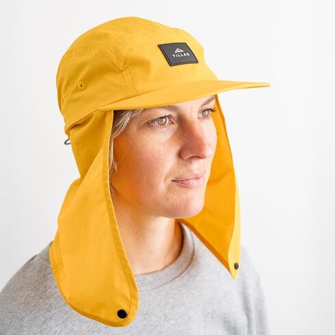 Chamisa Sun Hat, Lightweight Nylon 5 Panel Cap with Hide-able Neck Shade and Spring Cord in Kuwait