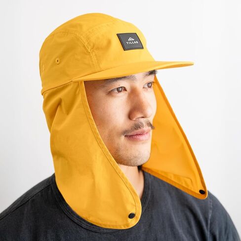 Chamisa Sun Hat, Lightweight Nylon 5 Panel Cap with Hide-able Neck Shade and Spring Cord in Kuwait