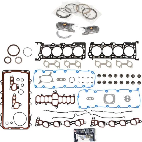 MA-5741119133-7 حلقات مجموعة الحشية الكاملة محامل متوافقة مع/97-99 FOD E150 E250 E350 F150 F250 5.4L in Saudi Arabia