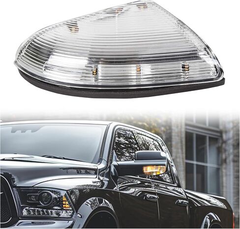 HECASA LEST TURN LIGHT LIGHTIVE LIGHT متوافق مع 2009-2013 DODGE RAM 1500 2500 FRONT LH SIDE SIDER SIGNING PUDDLE LAMPCLEAR LEN بديل لـ 68064949AA in Saudi Arabia