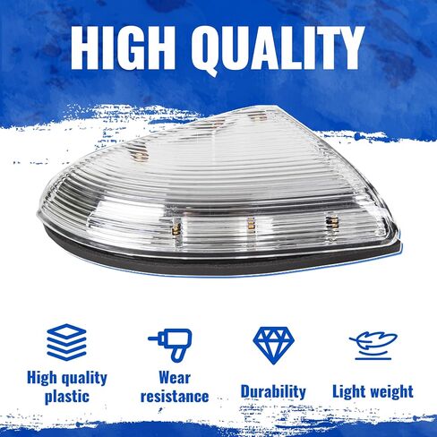 HECASA LEST TURN LIGHT LIGHTIVE LIGHT متوافق مع 2009-2013 DODGE RAM 1500 2500 FRONT LH SIDE SIDER SIGNING PUDDLE LAMPCLEAR LEN بديل لـ 68064949AA in Saudi Arabia