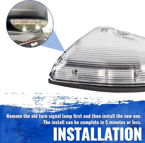 HECASA LEST TURN LIGHT LIGHTIVE LIGHT متوافق مع 2009-2013 DODGE RAM 1500 2500 FRONT LH SIDE SIDER SIGNING PUDDLE LAMPCLEAR LEN بديل لـ 68064949AA in Saudi Arabia