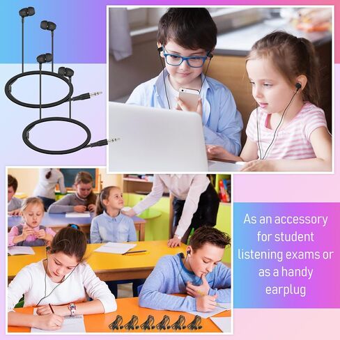 250 حزمة من سماعات الأذن السائبة للأطفال سماعات الأذن سماعات الفصل الدراسي مع سماعات الأذن السلكية للمدارس والفصول الدراسية والمكتبات الأطفال الطلاب هدية (أسود) in Kuwait
