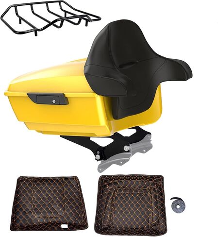 Advanblack US Stock Laguna Orange King Tour Pack ، قوس Mount Black ، رف الأمتعة العلوي ، بطانات Pak Trunk Orange مناسبة لجولة Harley 09-Later ، Road Glide ، Street Glide Special ، Electra Glide in Saudi Arabia