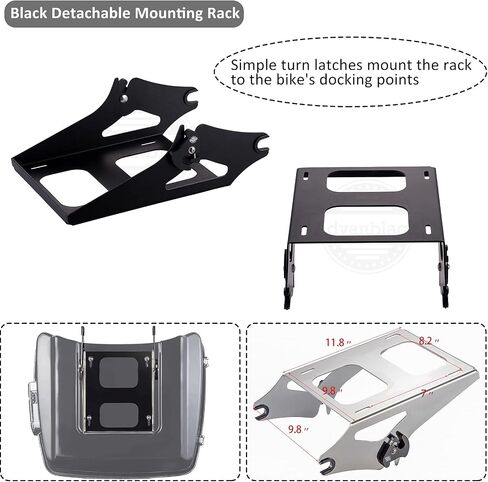Advanblack US Stock Laguna Orange King Tour Pack ، قوس Mount Black ، رف الأمتعة العلوي ، بطانات Pak Trunk Orange مناسبة لجولة Harley 09-Later ، Road Glide ، Street Glide Special ، Electra Glide in Saudi Arabia