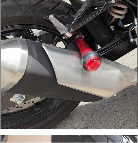 واقي وسادة مكافحة الحادث لشريط Kawasaki Ninja500 Z500 Ninja 500 إطار دراجة نارية عادم مضاد للقطاعات (أسود) in Saudi Arabia