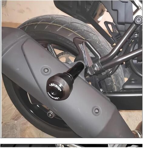 واقي وسادة مكافحة الحادث لشريط Kawasaki Ninja500 Z500 Ninja 500 إطار دراجة نارية عادم مضاد للقطاعات (أسود) in Saudi Arabia