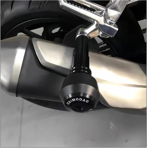واقي وسادة مكافحة الحادث لشريط Kawasaki Ninja500 Z500 Ninja 500 إطار دراجة نارية عادم مضاد للقطاعات (أسود) in Saudi Arabia