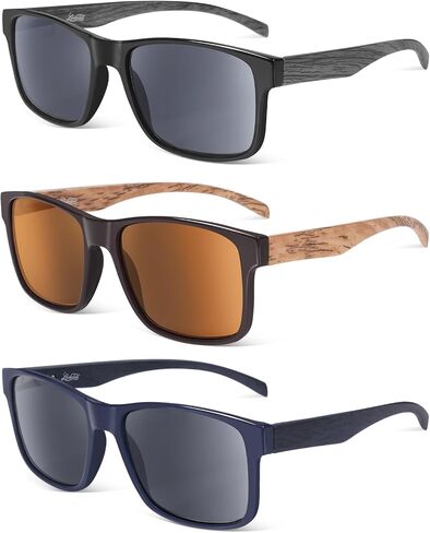 Ladeesse 3 Pack Bifocal Reading نظارات شمسية للرجال/النساء - الأزياء UV400 نظارة شمسية مع القراء بنيت في أشعة الشمس في الهواء الطلق in Kuwait