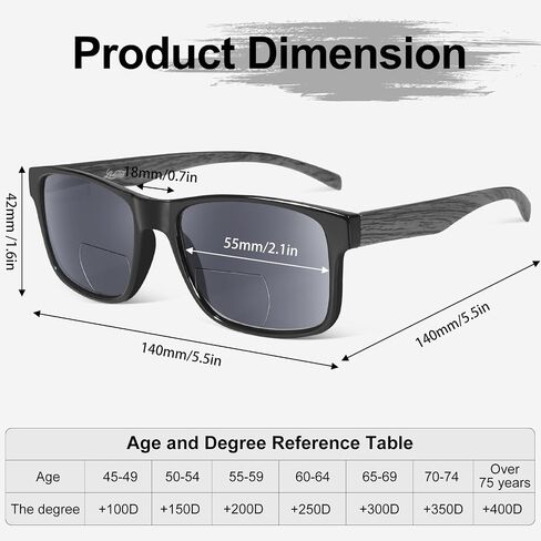 Ladeesse 3 Pack Bifocal Reading نظارات شمسية للرجال/النساء - الأزياء UV400 نظارة شمسية مع القراء بنيت في أشعة الشمس في الهواء الطلق in Saudi Arabia