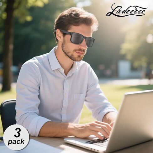 Ladeesse 3 Pack Bifocal Reading نظارات شمسية للرجال/النساء - الأزياء UV400 نظارة شمسية مع القراء بنيت في أشعة الشمس في الهواء الطلق in Saudi Arabia