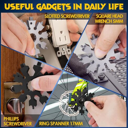 حشوات تخزين عيد الميلاد للنساء - أدوات الثلج المتعددة للرجال ، 20 في 1 أفكار متعددة الفريدة من نوعها ، أمواج الأدوات الهدايا للرجال الذين لديهم كل شيء ، وتفتح زجاجة مفك البراغي المصغرة المصغرة in Kuwait