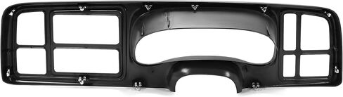 Kuafu Dash Cluster Cluster Bezel 1.5 DIN Radio متوافق مع 1999-2002 Chevy Chevrolet Silverado Silverado Suburban Tahoe GMC Sierra Dashboard استبدال ABS بلاستيك مطلي باللون الرمادي in Saudi Arabia