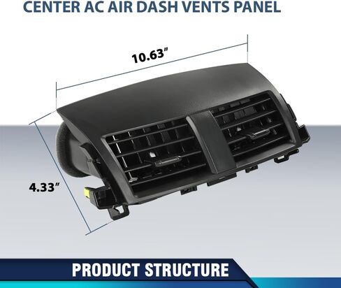 PIT66 CENTRY AC AIR DASH VANTS متوافقة مع Toyota RAV4 2006-2012 55663-42020 Black in Saudi Arabia