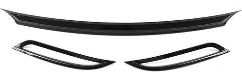 إكسسوارات السيارة متوافقة مع Tesla Model 3 2023 2022 2021 2020 2019 لوحة واقي واقي المصد الخلفي الخارجي وغطاء ضوء الضباب الخلفي ABS 3pcs (النمط الأسود اللامع) in Saudi Arabia