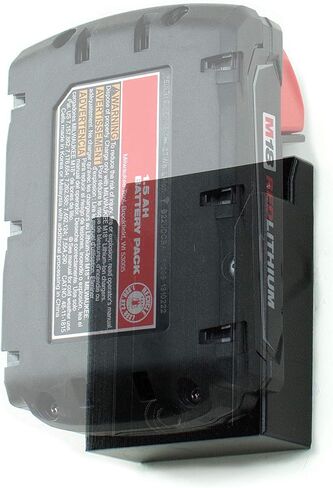 Milwaukee M18 Battery 3X Holder - 1 Mount, 3 Battery Slots, Wall Mount Storage Rack for Batteries, Cordless Drill and Power Tool Organizer, Garage Organization in Kuwait