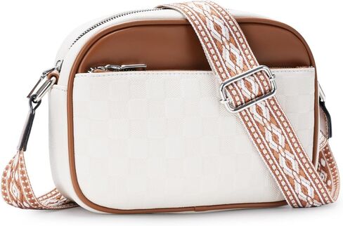 Macadamla Crossbody Bag for Women Vegan Leather Small Crossbody Shoulder Bag with Adjustable Wide Strap in Saudi Arabia