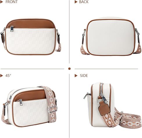 Macadamla Crossbody Bag for Women Vegan Leather Small Crossbody Shoulder Bag with Adjustable Wide Strap in Saudi Arabia