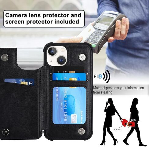 حالة محفظة Vanavagy متوافقة مع iPhone 13 للنساء والرجال ، غلاف هاتف Folio من الجلد يناسب جبل السيارة المغناطيسية مع حامل بطاقة الائتمان ، غابات الأخضر in Kuwait