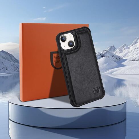 حالة محفظة Vanavagy متوافقة مع iPhone 13 للنساء والرجال ، غلاف هاتف Folio من الجلد يناسب جبل السيارة المغناطيسية مع حامل بطاقة الائتمان ، غابات الأخضر in Kuwait