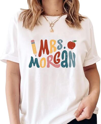 Personalized Teacher Shirts, Pencil Teacher Name Shirt, Funny Teaching Shirt Gift for Educators, Back to School in Saudi Arabia