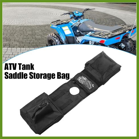 1 حزمة رباعية ATV 4-WHEELRER سرجات السرج تخزين البضائع UTV UTV دراجة نارية غاز خزان السرج لصالح Polaris Sportsman 450 570 850 XP 1000 Black 600d Oxford Component in Kuwait