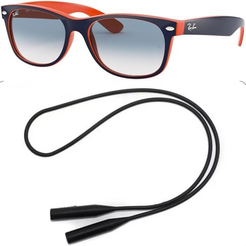 Ray-Ban RB2132 بنظارات شمسية: RB 2132 New Wayfarer 789/3F Blue على مقود سيليكون مضاد للانزلاق البرتقالي والعالم in Saudi Arabia