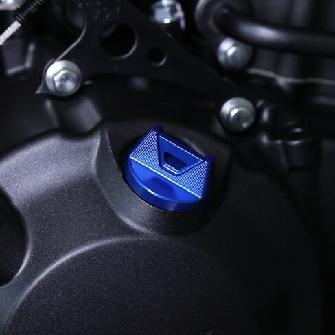 ل MT07 2014-2023 2024 2025 FZ07 2015-2017 دراجة نارية CNC CAP CAP BOLT FULE FILLER CAP MT 07 FZ 07 Accessories Blue in Kuwait