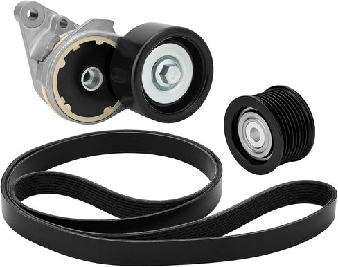 90K-39185 Serpentine Belt Drive Tensioner Pulley Component Kit for 2007-2018 Lexus GX460 LX570 Toyota Sequoia Tundra Land Cruiser Replace# 39185 36370 8PK2415 （Set of 3） in Saudi Arabia