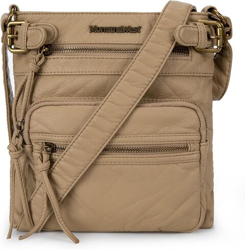 حقيبة كروس مونتانا ويست للنساء من الجلد الناعم المغسول ومحافظ كتف متعددة الجيوب in Kuwait