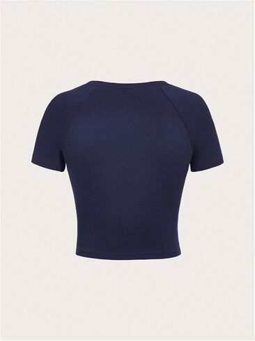 Girl's Y2k Jersey Shirts Number Graphic Crop Tee Short Sleeve Crew Neck T-Shirt in Saudi Arabia