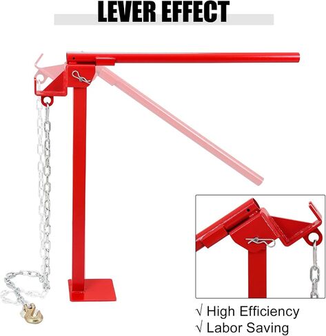 T Post Remover Puller Set with Lifting Chain, T Post Puller, 32" Standing Frame Fence Post Puller, T Stake Puller for Round Fence Posts, Sign Posts & Tree Stump in Saudi Arabia