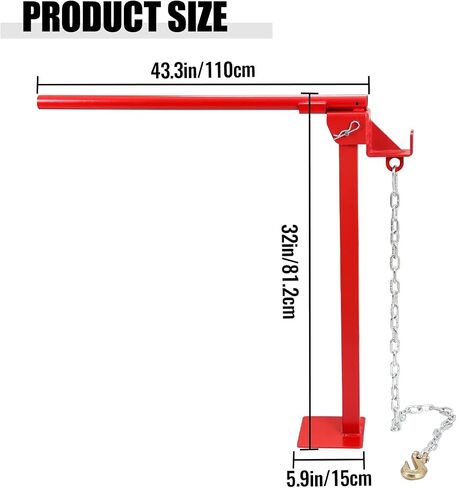 T Post Remover Puller Set with Lifting Chain, T Post Puller, 32" Standing Frame Fence Post Puller, T Stake Puller for Round Fence Posts, Sign Posts & Tree Stump in Saudi Arabia