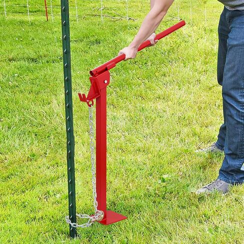 T Post Remover Puller Set with Lifting Chain, T Post Puller, 32" Standing Frame Fence Post Puller, T Stake Puller for Round Fence Posts, Sign Posts & Tree Stump in Saudi Arabia