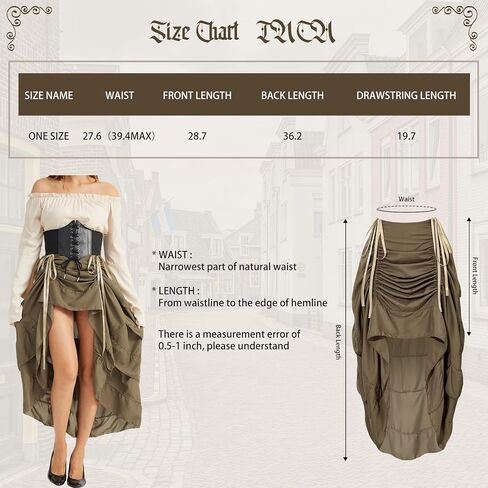 Century Star Womens Renaissance Ckirts Pirate Costume Ren Faire Dress Victorian Steampunk Skirt Alexeen for Women in Saudi Arabia