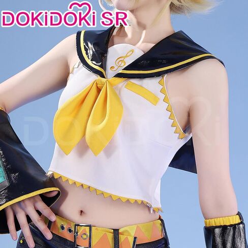 Kira Kira Kagaminee Lenn Cosplay Doki-Sr تم ترقيتها من Vocaloidd02 كامل مجموعة Lenn Uniform Luminous Outfit Cosplay in Saudi Arabia