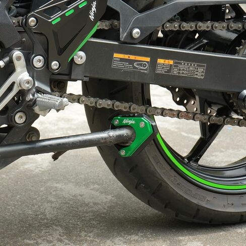 دراجة نارية Kickstand ملائمة لـ Ninja500 2024 2025 +| Ninja400 2018-2024 2025 +| ZX4R ZX4RR 2023 2024 2025 | ZX25R 2020-2025 FOOTSERED ENLARGE PLATE 2024 2025 NINJA 500 400 ZX4R Accessories GN in Kuwait
