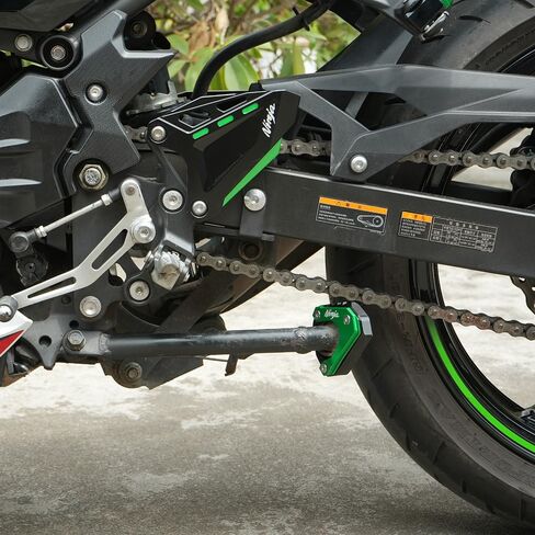 دراجة نارية Kickstand ملائمة لـ Ninja500 2024 2025 +| Ninja400 2018-2024 2025 +| ZX4R ZX4RR 2023 2024 2025 | ZX25R 2020-2025 FOOTSERED ENLARGE PLATE 2024 2025 NINJA 500 400 ZX4R Accessories GN in Kuwait
