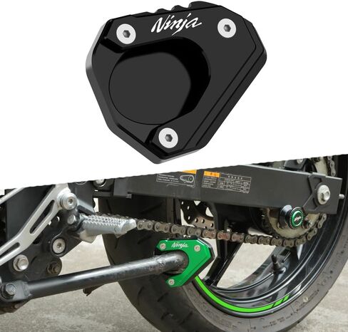 دراجة نارية Kickstand ملائمة لـ Ninja500 2024 2025 +| Ninja400 2018-2024 2025 +| ZX4R ZX4RR 2023 2024 2025 | ZX25R 2020-2025 FOOTSERED ENLARGE PLATE 2024 2025 NINJA 500 400 ZX4R Accessories GN in Kuwait